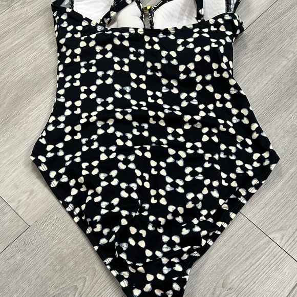 La Blanca Black White One Piece Swim Suit Bathing Suit Size 8 - Picture 2 of 4